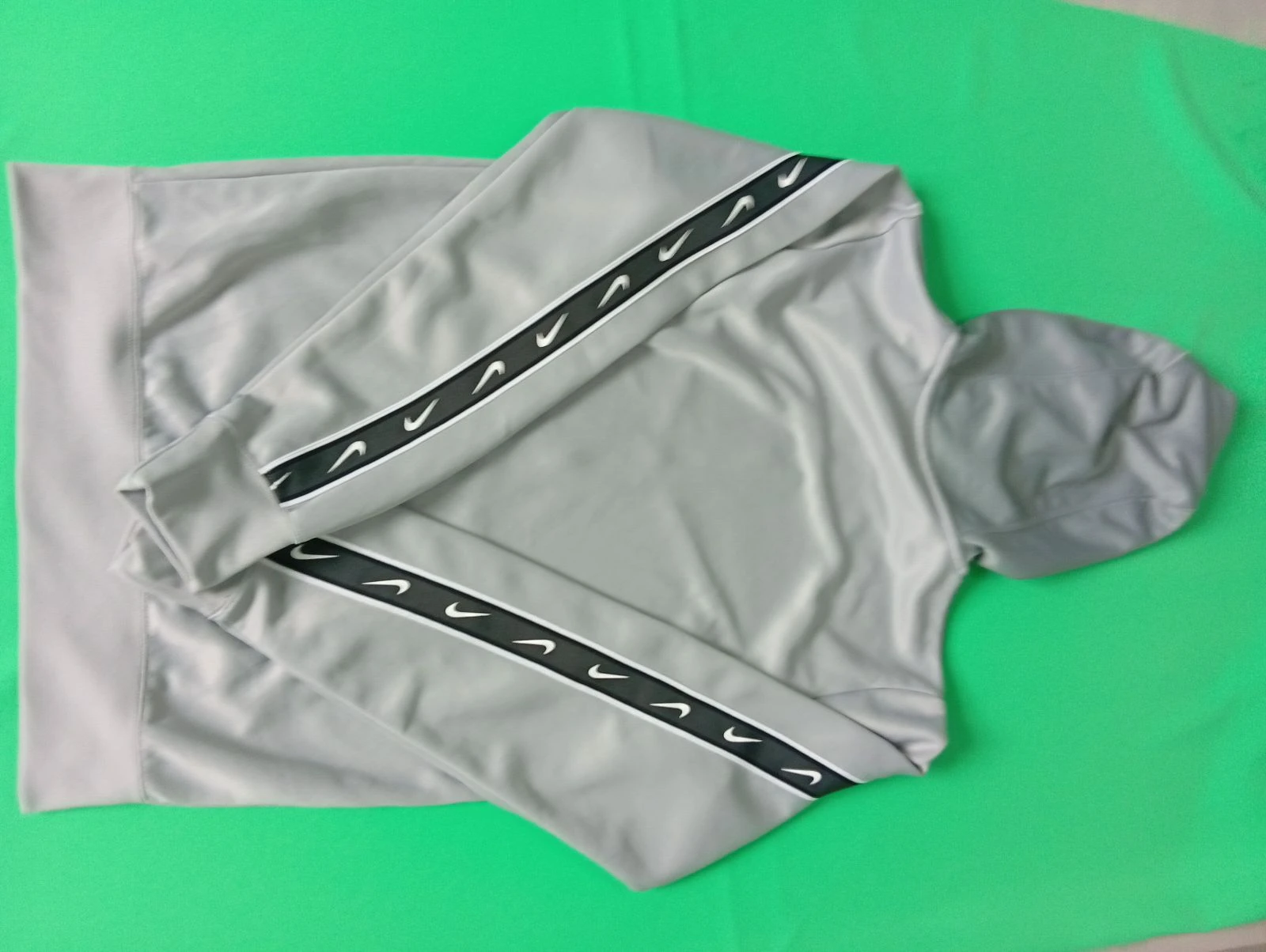 Camisola com capuz e zíper Nike de dois materiais Cinza - Tamanho PP – photo 8